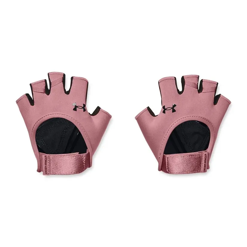 Luva feminina Under Armour rosa modelo UA-C-1377798-697 vista superior lado a lado